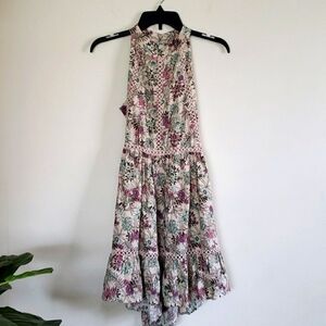 Sunday mi amor halter dress, floral, backless.